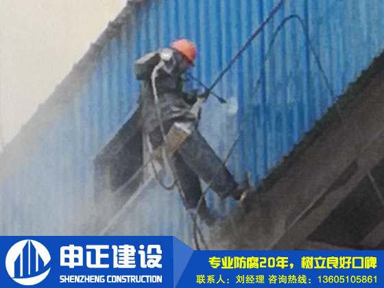 廊道彩钢瓦清洗施工