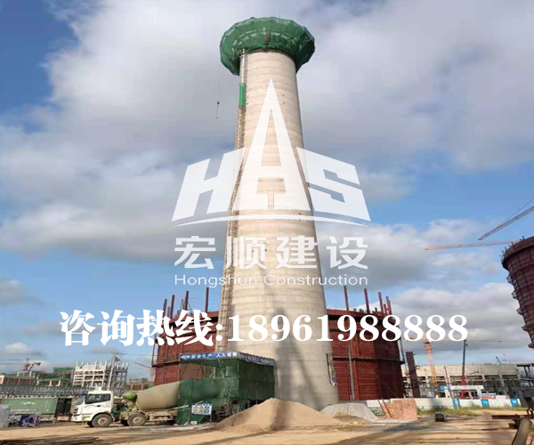 150米水泥烟囱新建